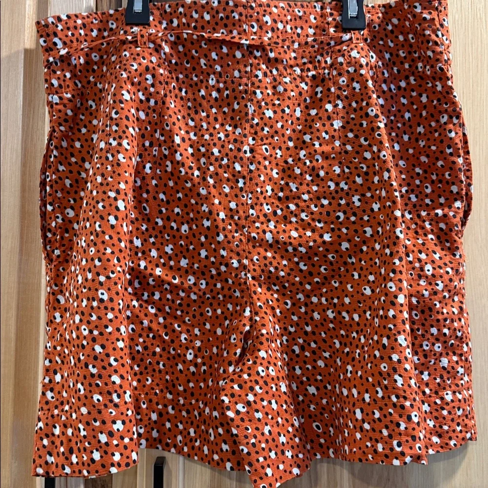 The Odells Anthropologie Motif Malmo Women's Orange Printed Shorts Size 10